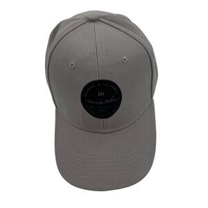 Grey w/ Black Vinyl Round Logo Adjustable Golf Hat
